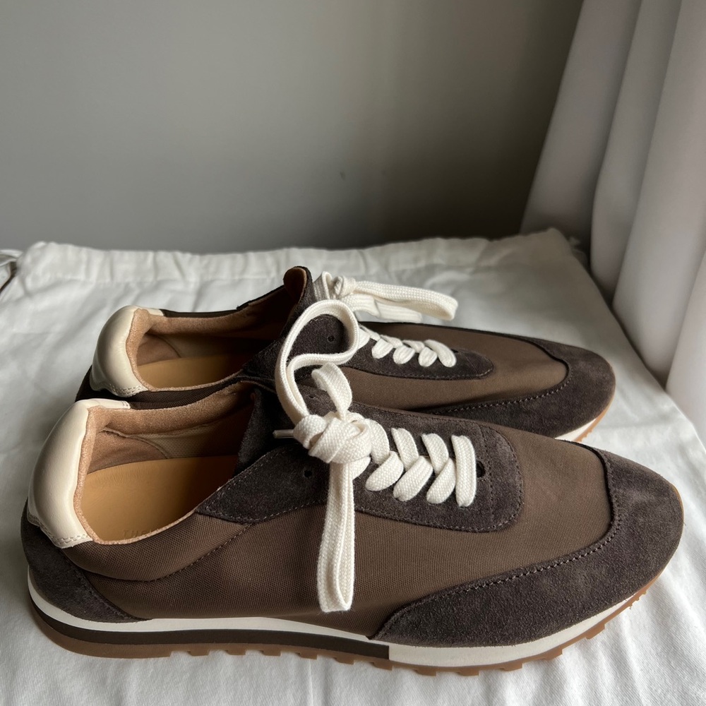 The Row Brown and Cream Men's Sneakers Owen US Men 8 size 41 The Row Owen